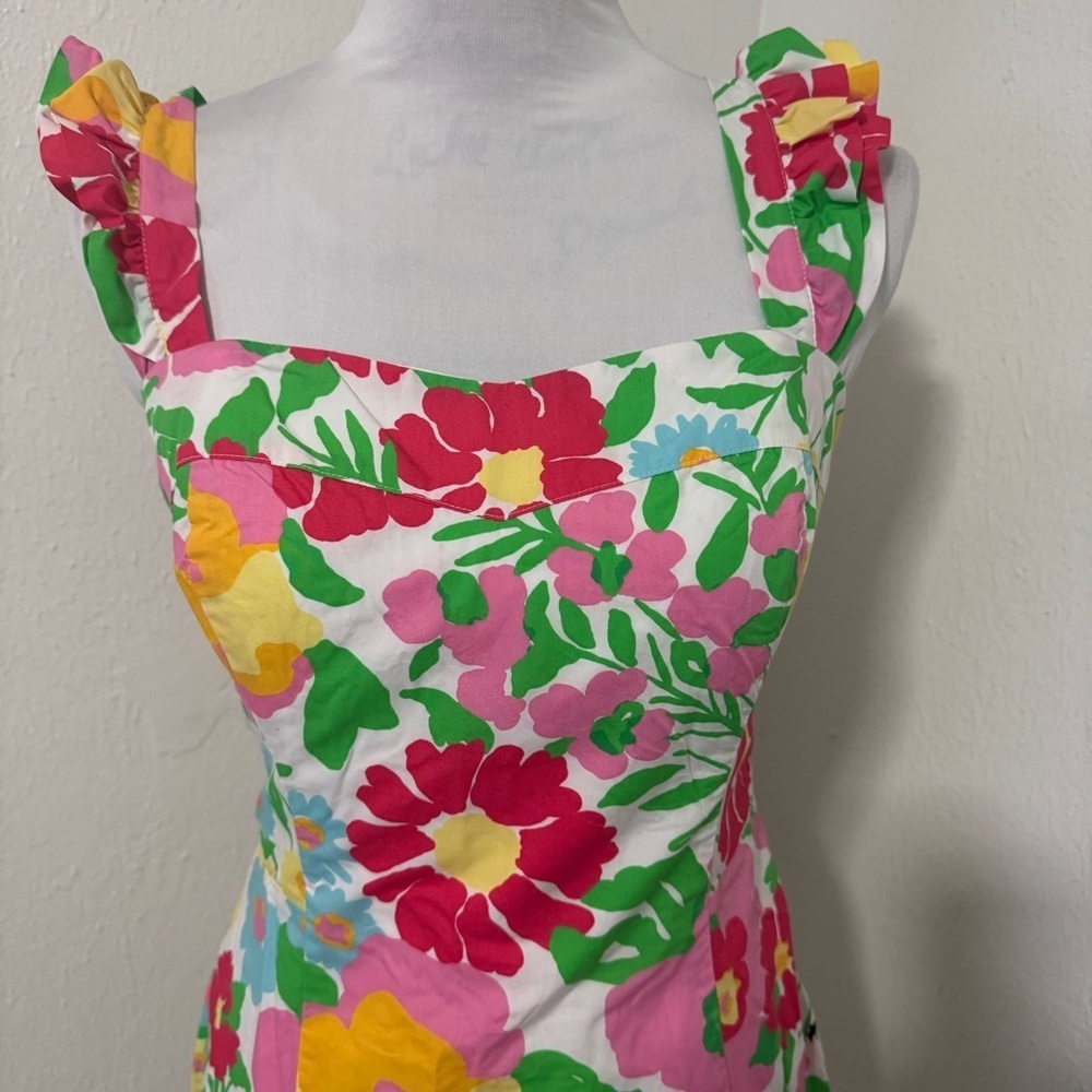 Lilly Pulitzer Sarafina Big Garden By The Sea Floral Mini Dress EUC Size 8 $198 - Picture 3 of 11